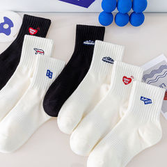 襪子男款夏季薄款白色短襪ins潮流百搭籃球襪防臭男襪中筒情侶襪