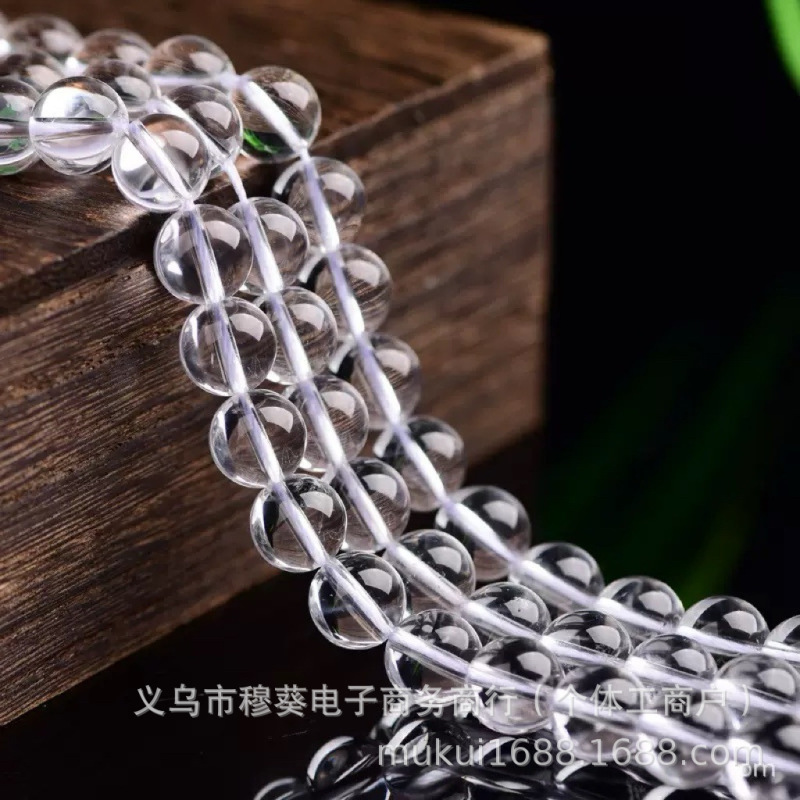 高品質のナチュラルホワイトクリスタルラウンドビーズルースビーズ DIY ブレスレットネックレスジュエリーアクセサリー半完成ビーズ卸売|undefined
