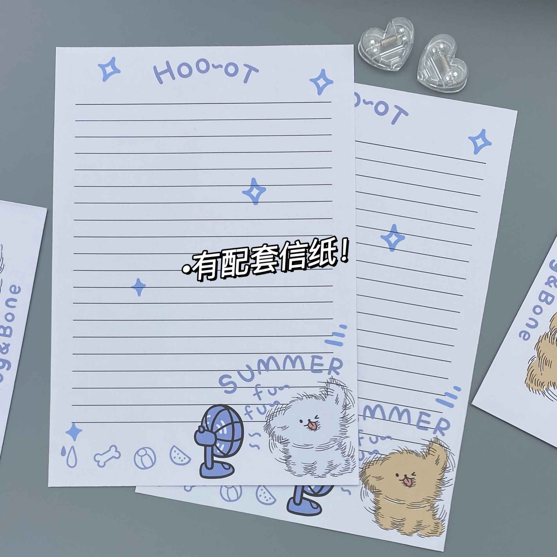 Nuevo encantador dibujo animado creativo carta de amor sobre felicitaciones de cumpleaños carta de carta para amigos y hermanas sobre cachorro