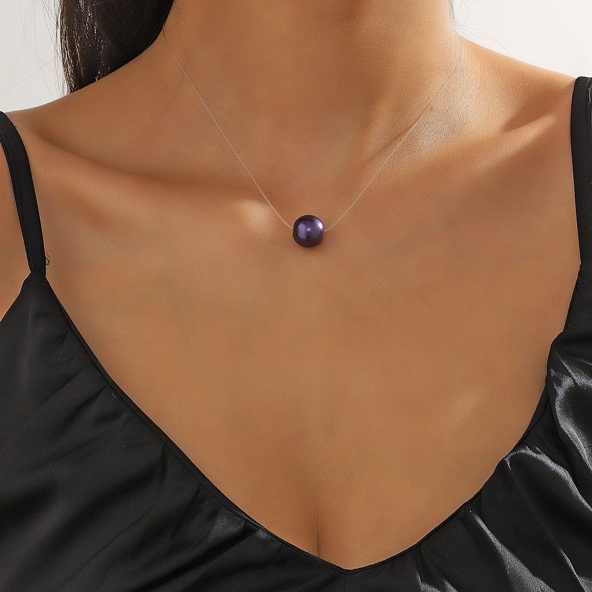 7g Weight Simple Style Solid Color Artificial Pearl Resin Women's Necklace