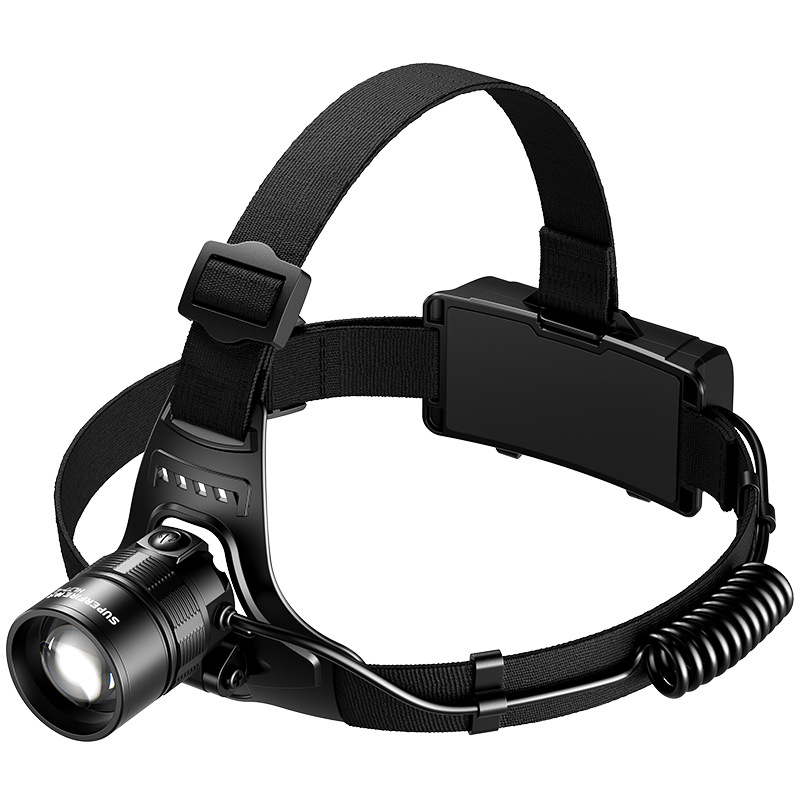 Shenhua al aire libre zoomable aluminio lámpara de cabeza multifuncional recargable inducción lámpara de cabeza de pesca nocturna lámpara de cabeza nocturna