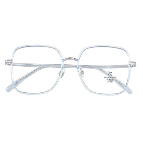 M2714 Korean style trendy retro anti-blue light plain mirror large frame square with prescription myopia glasses fashion