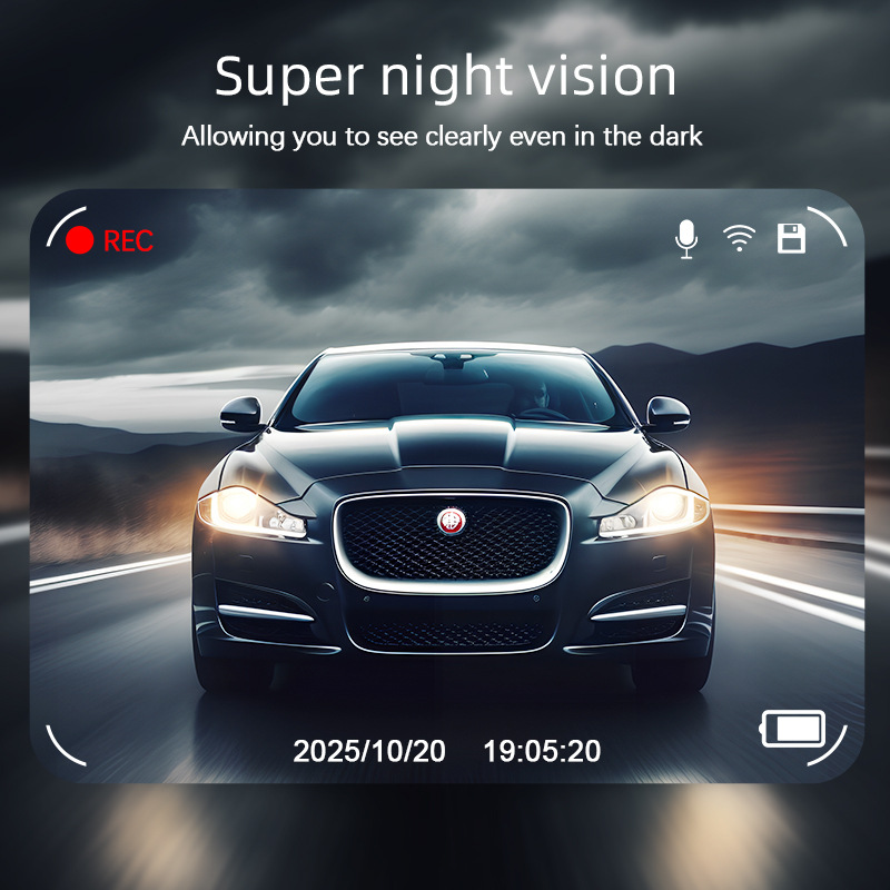 4 Channel 3" 1080P Dash Cam Front Rear Left Right Recording