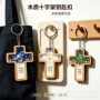 独立木质外贸圣诞钥匙扣
