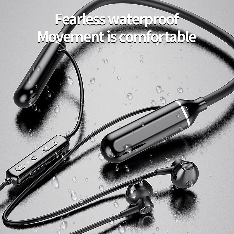 Cross-border new neck-hanging wireless sports bluetooth headset wireless stereo in-ear card with music headset