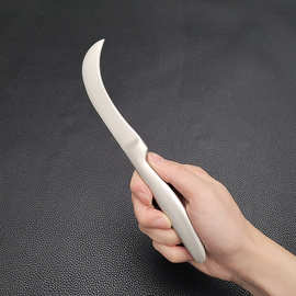 不锈钢钛净化柠檬刀家用厨房一体瓜果刀长款菠萝刀水果弯刀韭菜刀