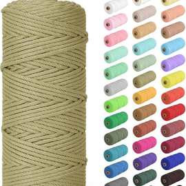 跨境流苏3mmx 109天然棉皮绳抽绳拉绳用于绳子工艺品挂绳礼品包