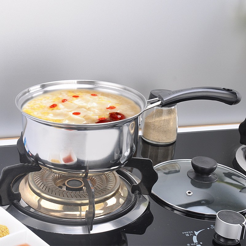 Distribution - Single-Handle Small Milk Pot, Stainless Steel Thickened Milk Cooking Pot, Baby Food Soup Pot, Induction Non-Stick Instant Noodle Pot