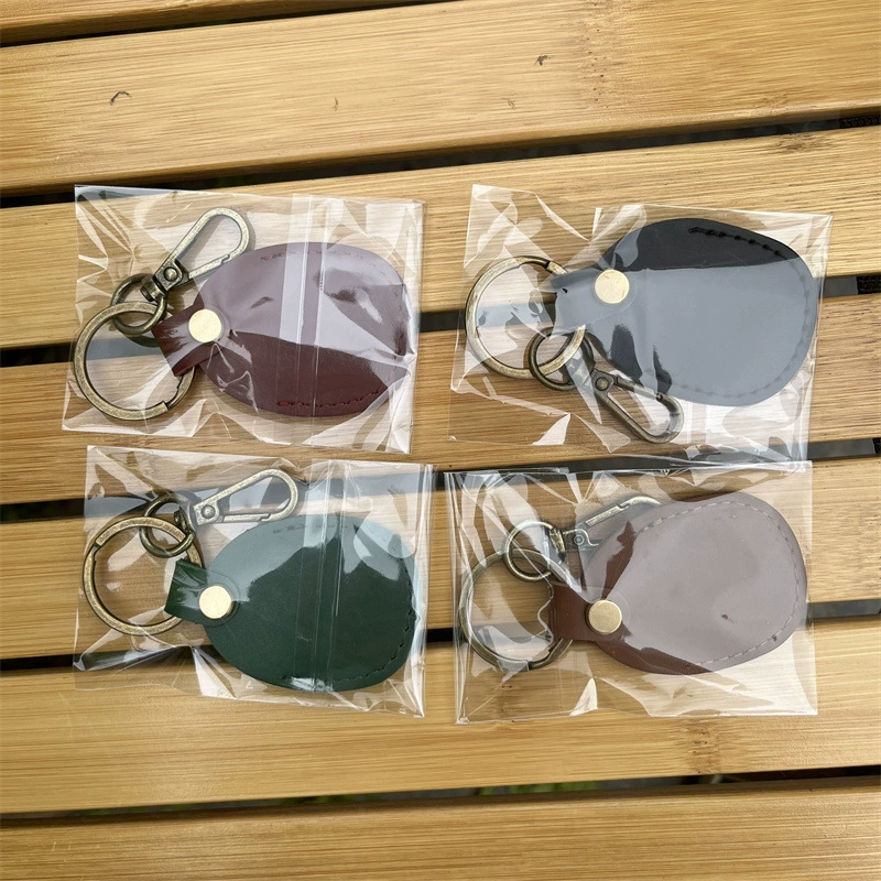 Защитный кожаный чехол для AirTag, кожаная подвеска для ключей, чехол-локатор AirTag, PU-чехол для карт доступа