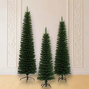 Amazon Cross-Border Christmas Green Pvc Simulation Christmas Tree Slim Slim Pen Holder Tree Christmas Decorations Wholesale
