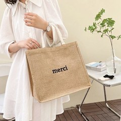 時尚包包女手提包2024新款大容量麻布手提袋女ins韓風通勤托特包