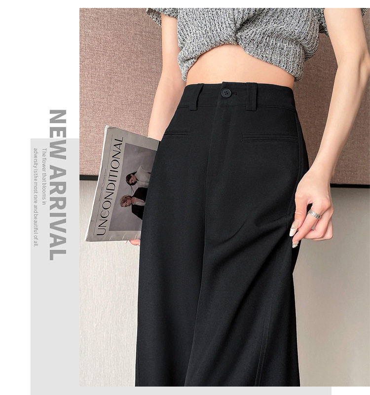 Quần tây nữ ống rộng lưng cao phom suông dài chấm gót — Mơ - Extra Long (Bộ sưu tập mùa xuân, 160cm trở lên), Mẫu Apricot-regular (dành cho mùa xuân và mùa thu, chiều cao dưới 159cm), Xám đậm - Dáng dài (mẫu xuân thu cho người trên 1m60), Xám đậm-đường kính (mẫu xuân thu dưới 159cm) chi tiết 36