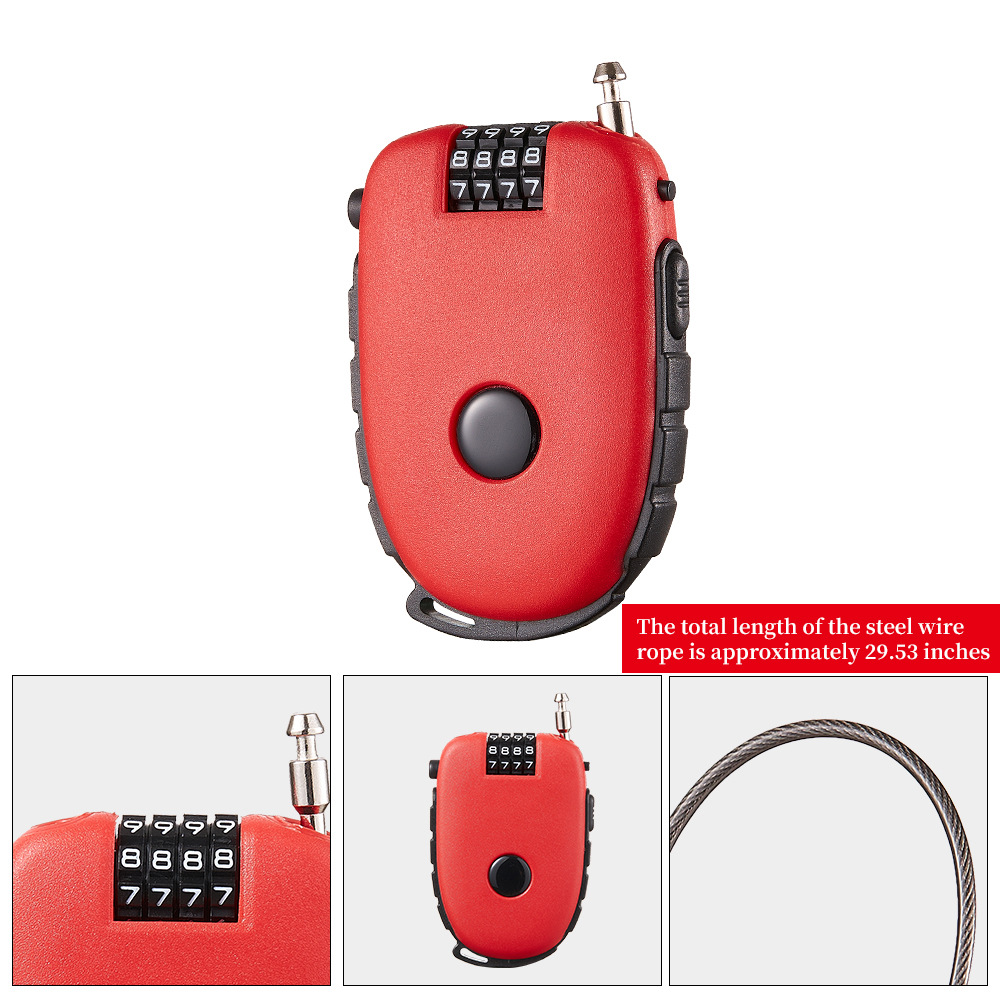 携帯ワイヤーロック通牛はワイヤーを引っ張ることができます。