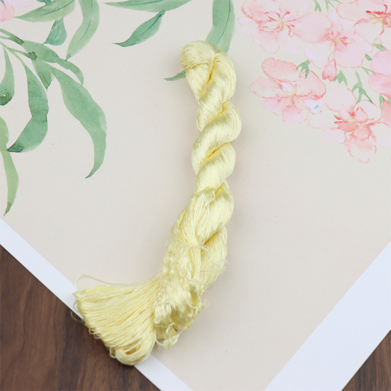 绒花缠花DIY手工制作材料无捻蚕丝线汉服配批发|undefined