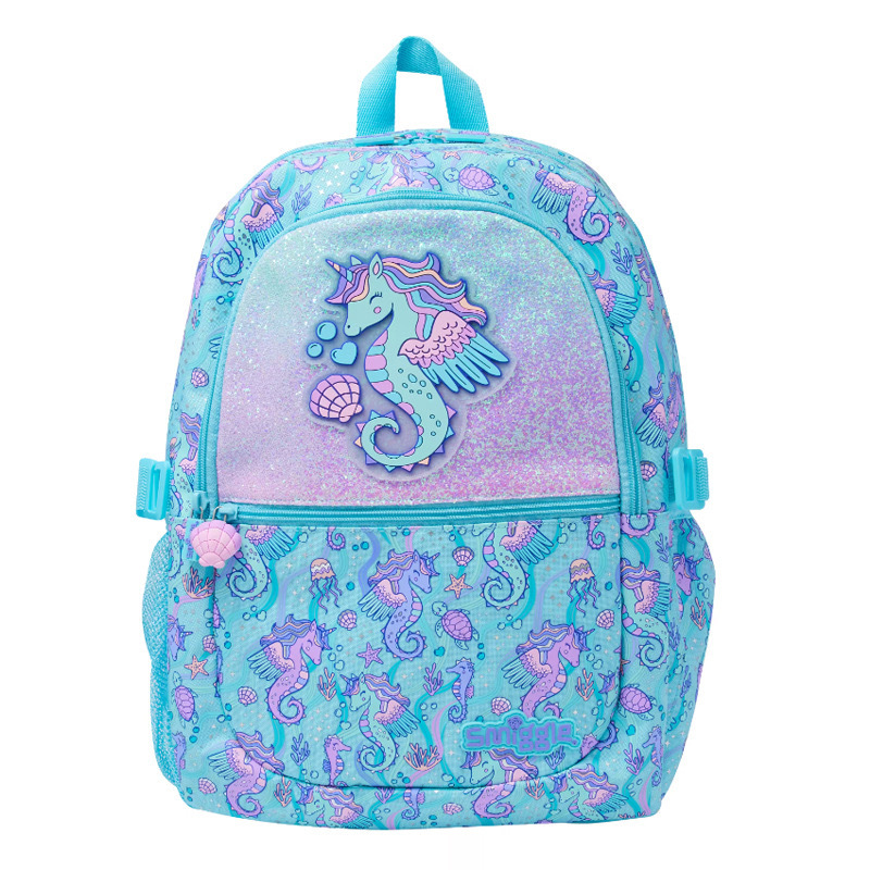 Australian smiggle Seahorse Set Mochila para estudiantes de primaria y secundaria, trolley, mochila escolar, estuche para lápices, bolsa de viaje, lonchera, taza de agua
