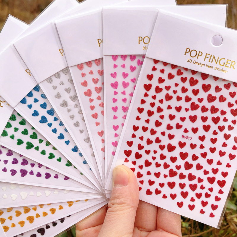Love nail stickers cross-border e-commerce manufacturers in stock Valentine's Day love nail stickers Me017