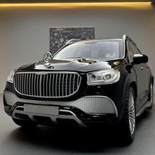 驰美合金车模迈巴赫GLS600带声光滑行玩具越野车音乐模型摆件藏品