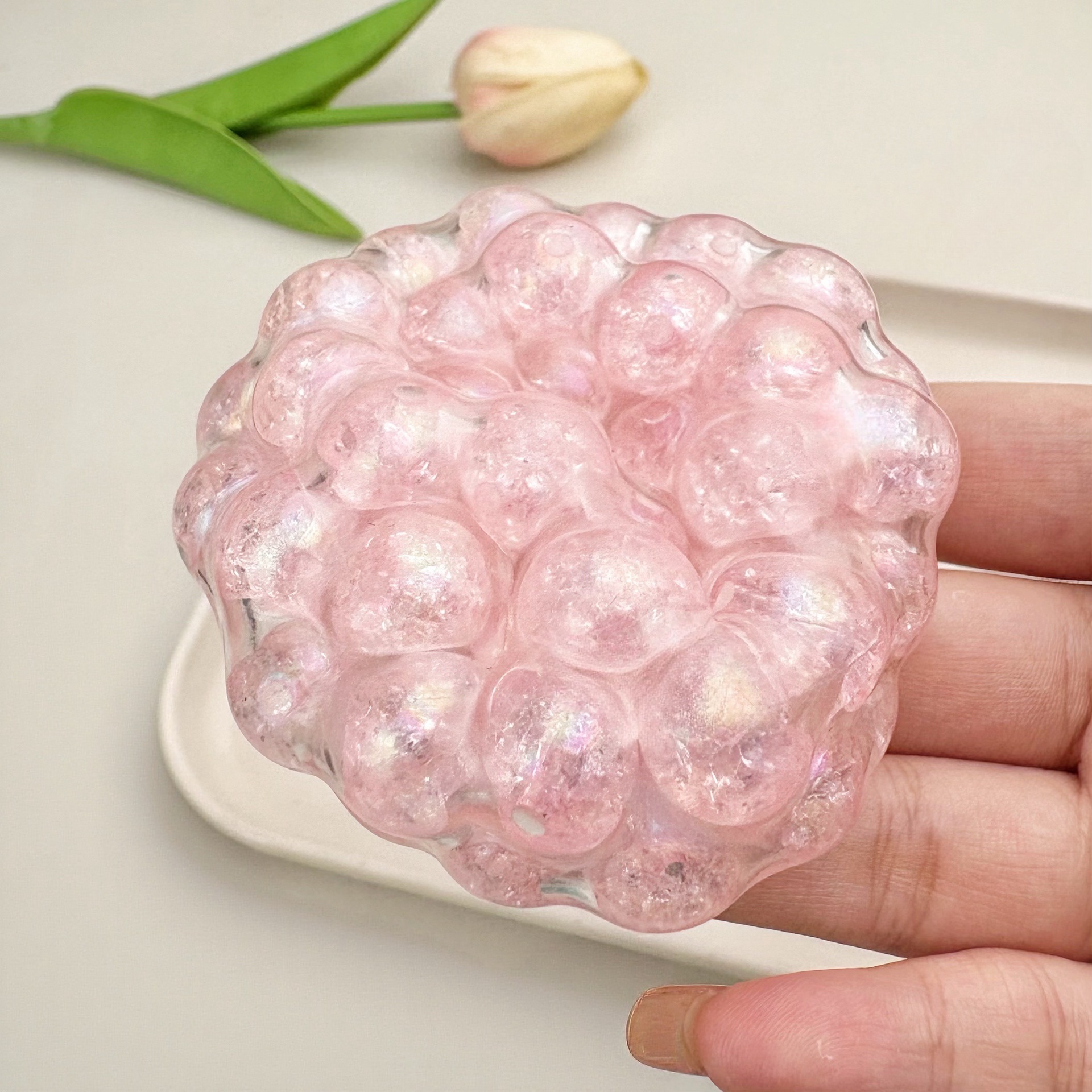 Pink pearl handmade ball