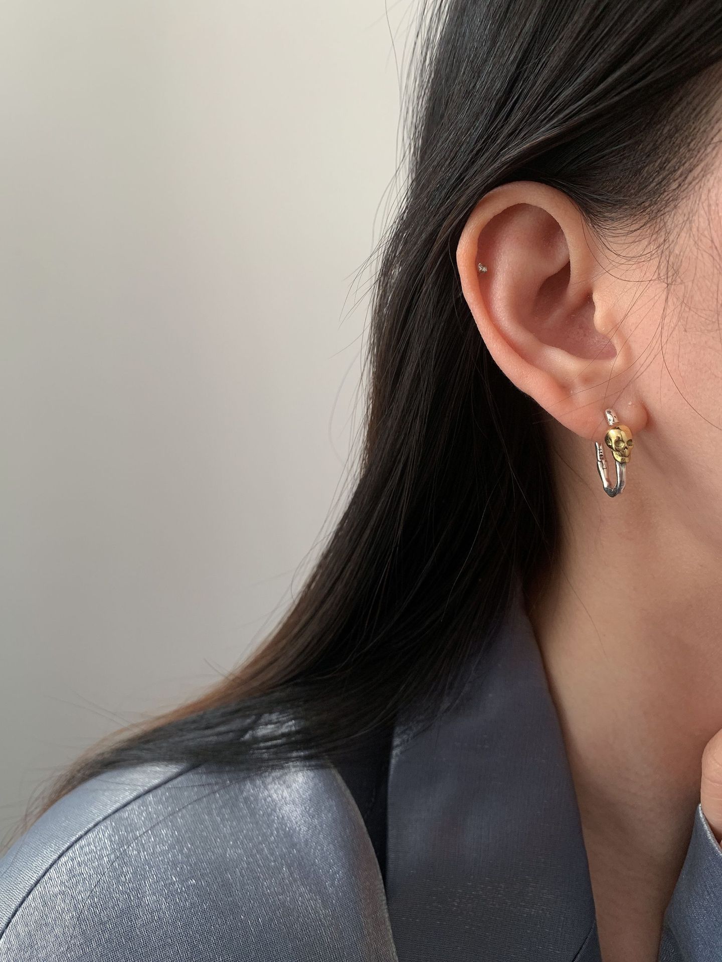 Halloween Festival 1 Pair Halloween Simple Style Classic Style Skull Copper Earrings