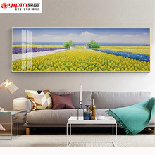 酒店风景装饰画满园春色现代清新民宿宾馆卧室床头挂画摄影晶瓷画