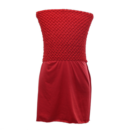 Korean mesh camisole children's knitting large wrap blouse 9inch girl handmade skirt puffy dress elastic top lining