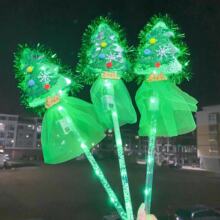 新款圣诞树发光棒魔法棒节日气氛闪光棒圣诞节儿童玩具 Christmas