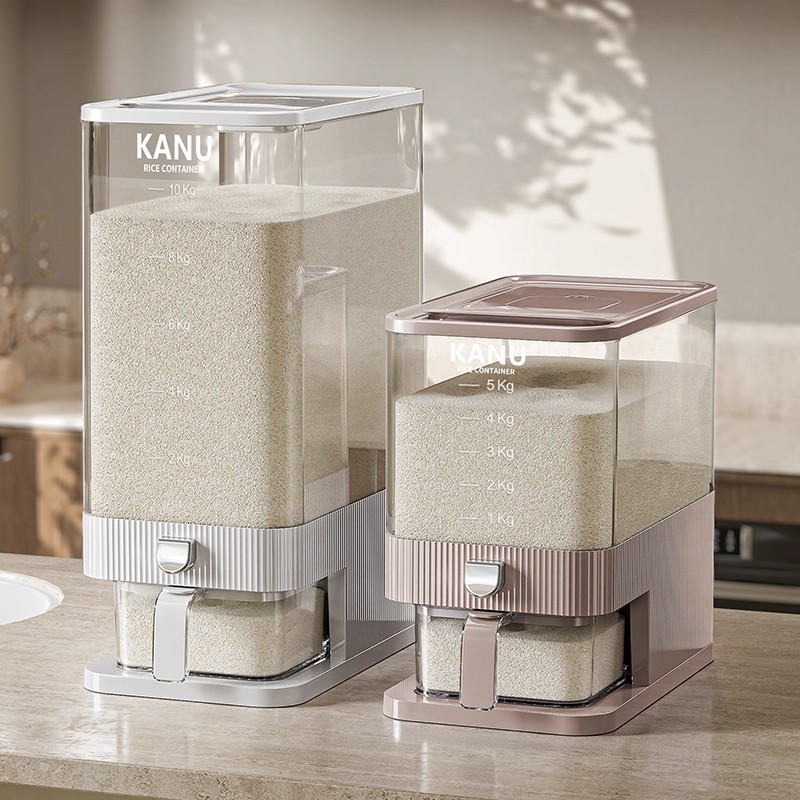 Barril de arroz doméstico 2025 nuevo tipo a prueba de insectos a prueba de humedad de grado alimenticio sellado barril de arroz caja de almacenamiento de arroz caja de almacenamiento de grano de arroz