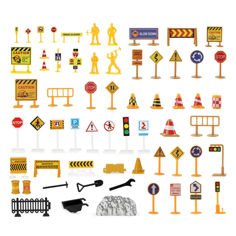 Дорожные знаки карта модель игрушечные аксессуары детский легкосплавный автомобиль с игрушечными аксессуарами набор из 30 предметов