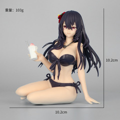跨境新品 水澄华实手办害羞的她动漫摆件 二次元泳装美少女景品