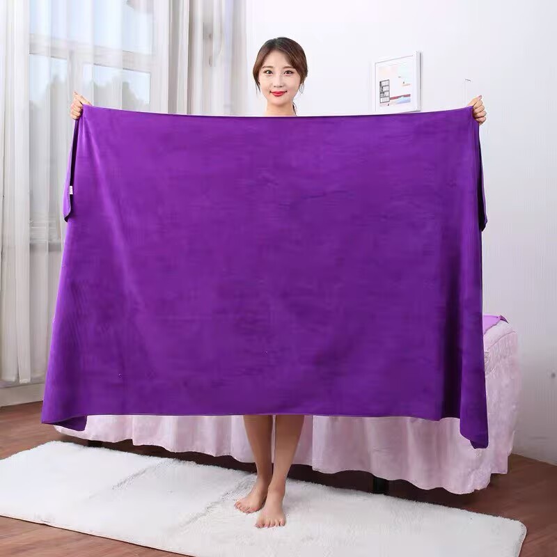 Beauty Salon Bath Towel, Special Long-Sized Towel for Bed-Making, Absorbs Water, Dries Quickly, Does Not Shed Hair, Suitable for Women's Home Use, Soft and Skin-Friendly