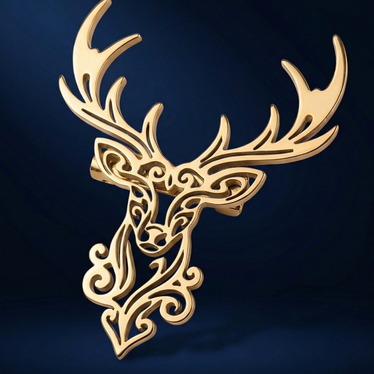 Broche rétro élégante en forme de cerf, en acier inoxydable, collection animaux, accessoire de costume pour homme._voghion.com
