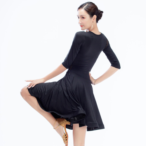 A drop-shipping Latin dance costume for women, adult new dress, summer long-sleeved swing dance performance practice clothes