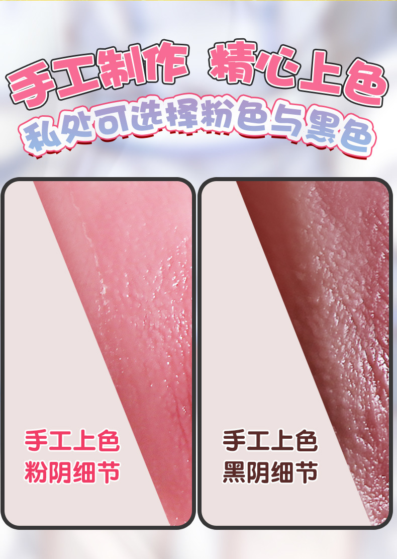 Male Masturbator Inverted Hip Mold TPE Manual Dual Channel Flesh Tone — detail image 10