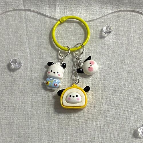 Card ring 751 Sanrio cartoon style creative cute personalized gift key chain school bag pendant key chain