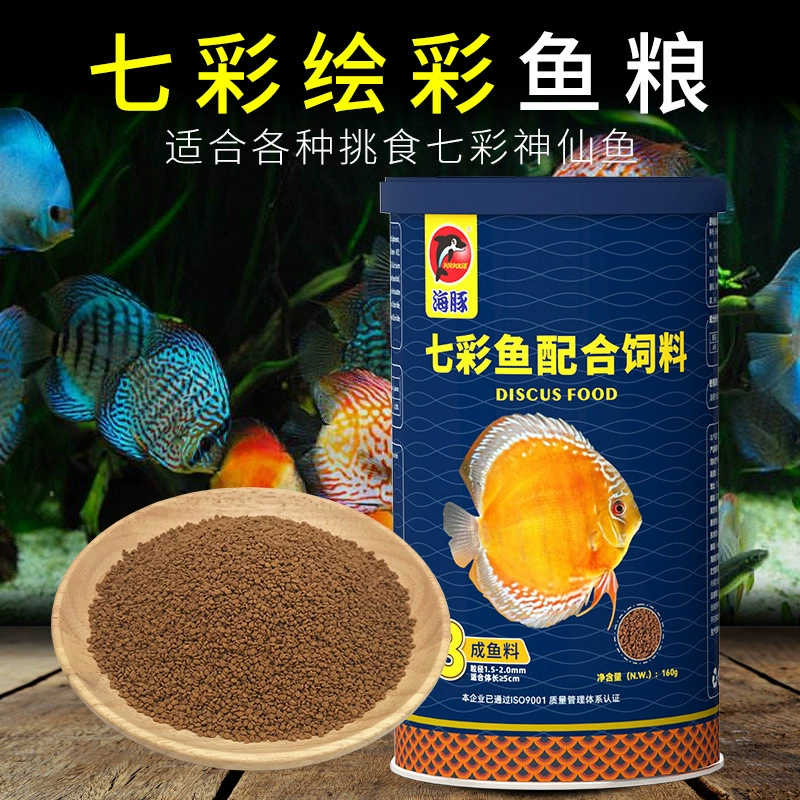 Делфин Colorful Angelfish Разноцветное специальное кормление для рыбы маленькая тропическая рыба цихлид медленно sinking гранулы