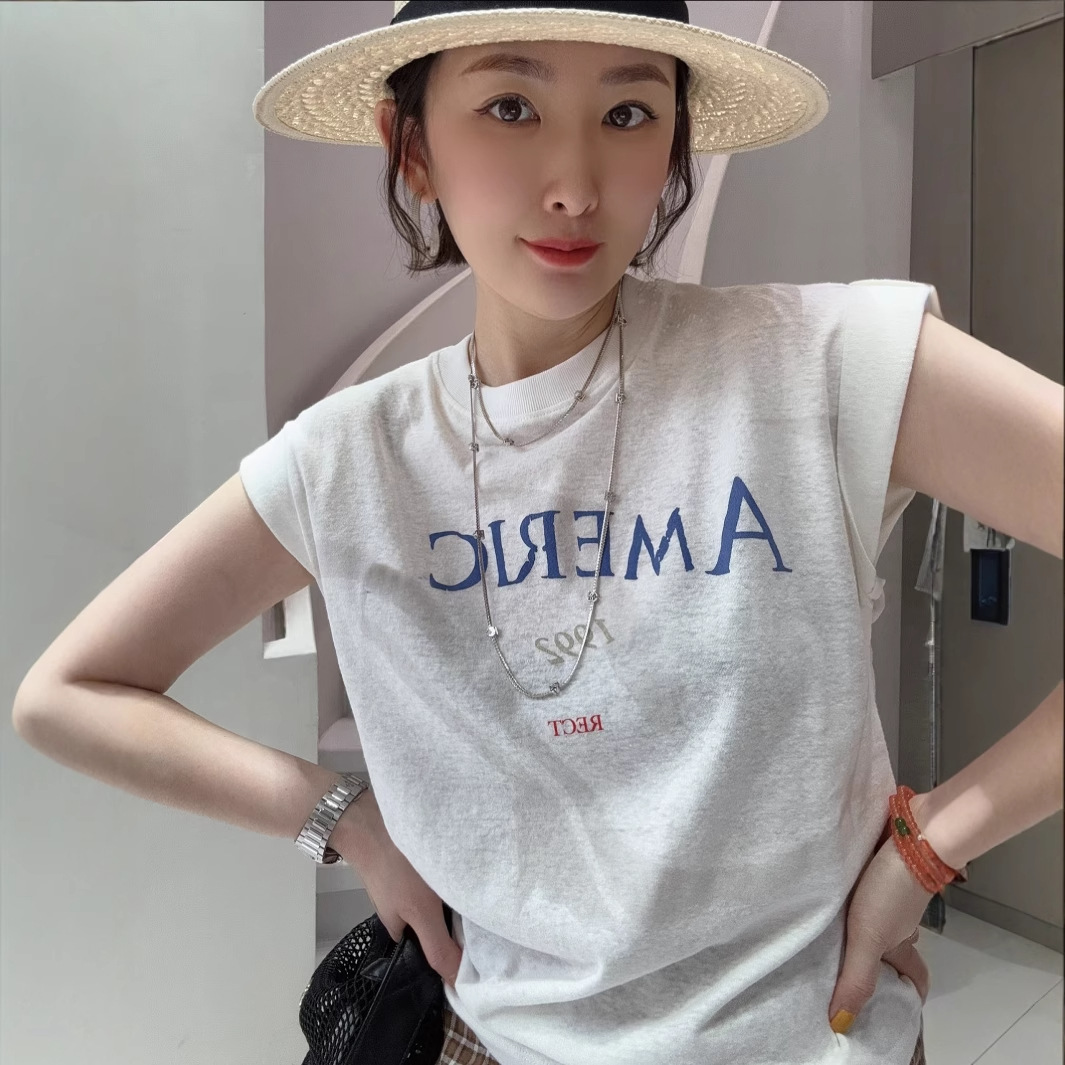 RECT*飞袖T恤南油现货25新款不规则印花圆领纯棉短袖上衣