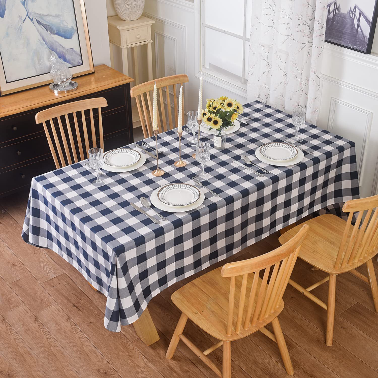 보라색 파란색 격자 무늬