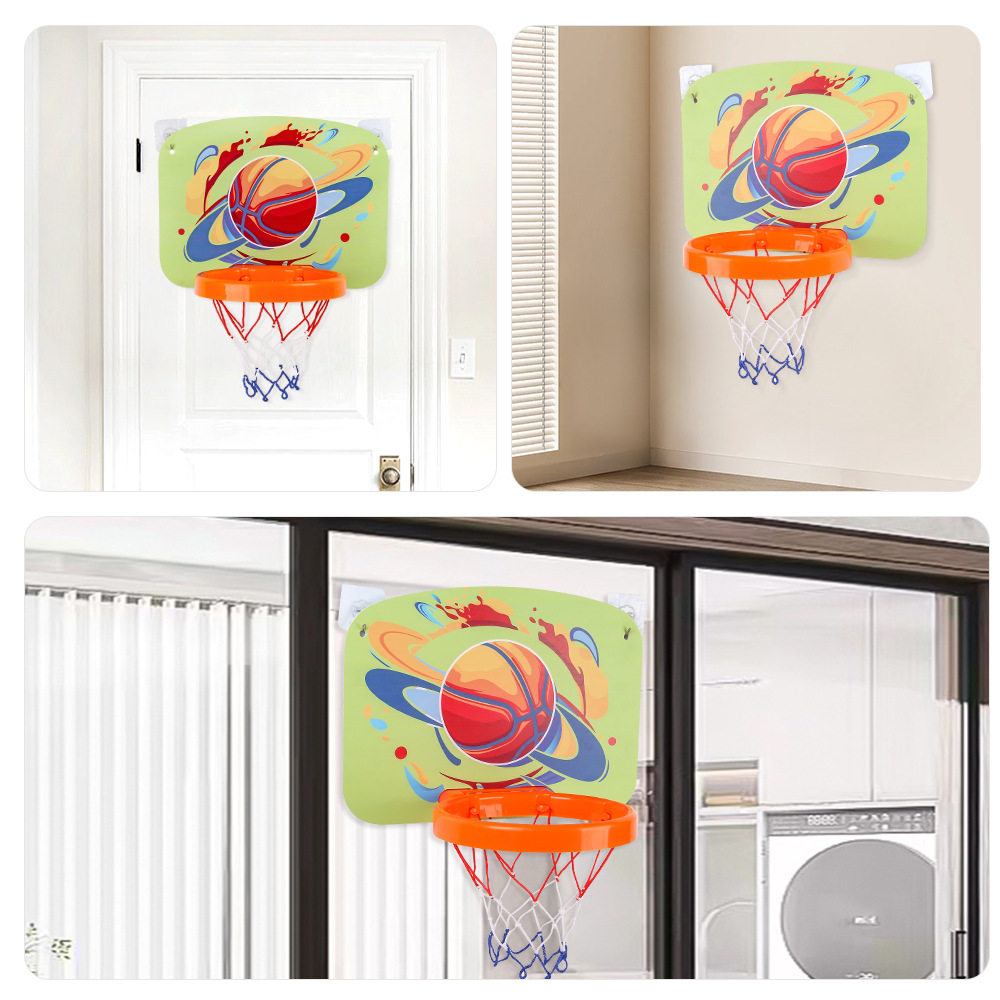 Exportación transfronteriza de ocio infantil con iluminación tipo pared tablero de baloncesto sin perforación marco juguetes deportivos interiores y al aire libre