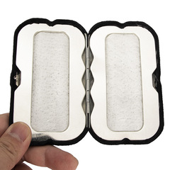 Cross-border portable zinc alloy hand warmer, mini winter fishing palm treasure warmer, outdoor charcoal heating fishing pouch warmer