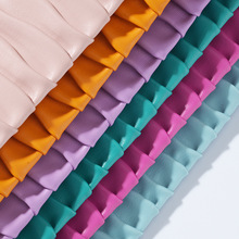 超聲波波浪紋襇棉壓紋復合皮革pu壓花人造革箱包皮裙服裝鞋材面料