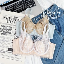 格琳语 法式性感蕾丝兔耳朵杯薄款软钢圈上托聚拢内衣文胸跨境