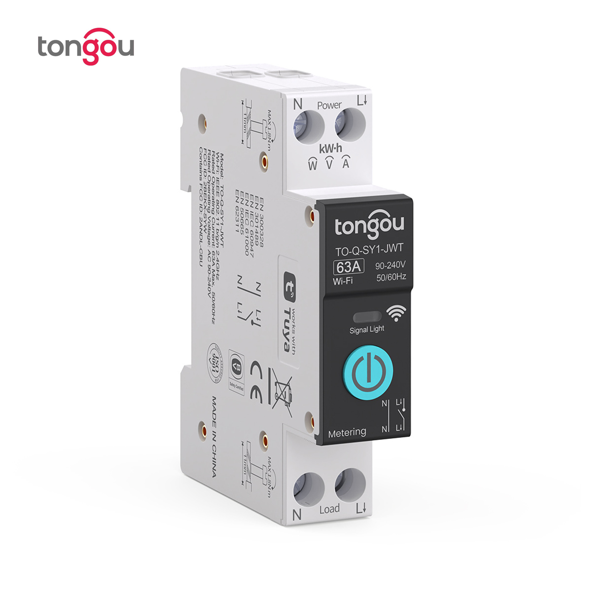 涂鸦计量WiFi智能开关断路器无线遥控远程手机控制智能家居 外贸