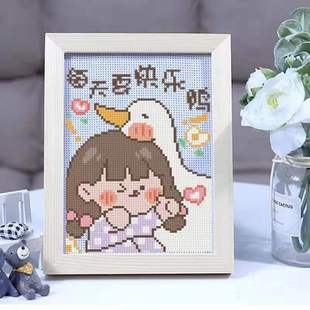 Children's cross stitch 2023 New thread embroidery cartoon small small primary school students hand-made simple embroidery wholesale