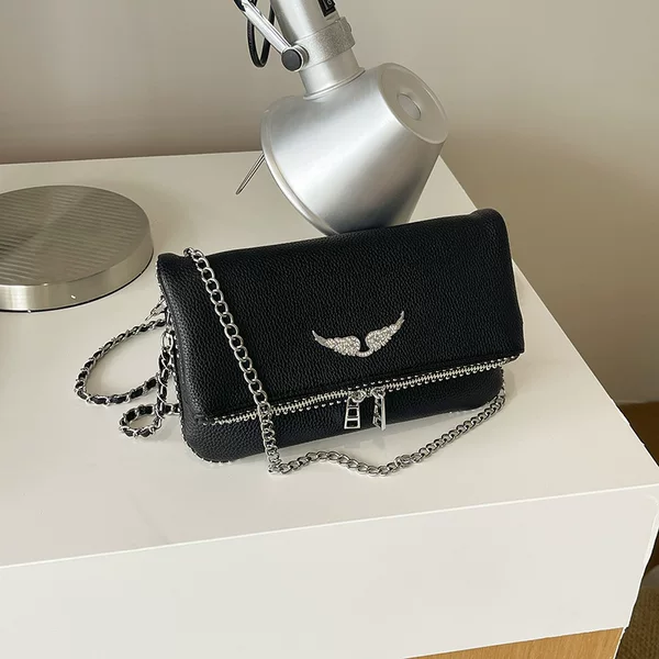 Zv Cross-Border New French-Style Classic Versatile Fashion Chain Flap Crossbody Shoulder Bag for Women