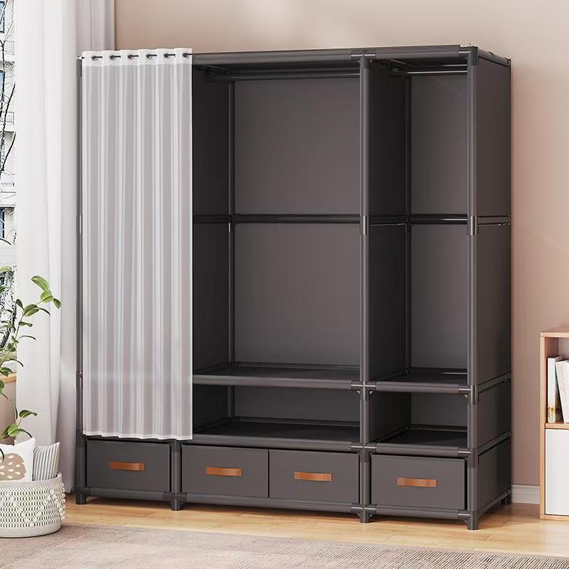 Simple Japanese-Style Wardrobe New Model for Home Bedroom Dustproof Large-Capacity Storage Cabinet Rental Dormitory Closet