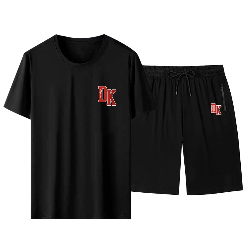 Длинная футболка, шелковые шорты, брюки, набор