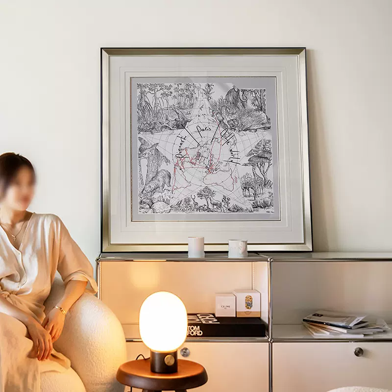 法式复古客厅挂画餐厅小众艺术高级感装饰画入户玄关卧室床头壁画