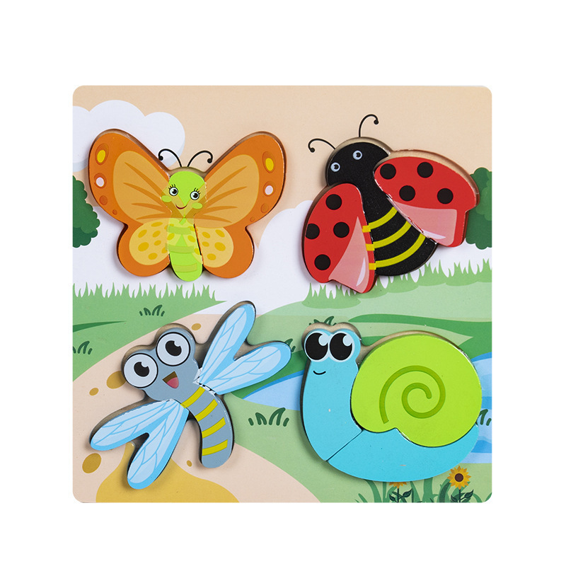 4 - en - 1 puzzle cognitivo infantil juegos de puzzle de educación temprana iluminación juegos de puzzle emparejamiento 3D puzzle transfronterizo