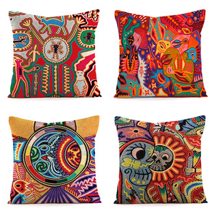 Cross-border Amazon hot sale bohemian famous retro pillowcase car backrest sofa decorative cushion cover