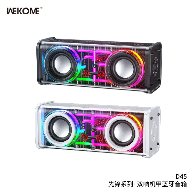 Wekome Pioneer Mecha Series Dual Speaker Tws Bluetooth Speaker Sound with Sound 10W Colorful Desktop Subwoofer